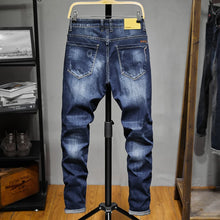 Men's Dark Blue Casual Denim Pants