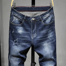 Men's Dark Blue Casual Denim Pants