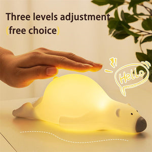 Cute Bear Silicone Night Light 3 Levels Table Lamp For Children Kid Bedroom