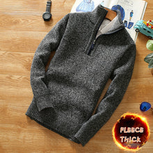 Men's Fleece Sweater Half Zipper Turtleneck Pullover