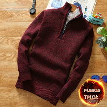 Men's Fleece Sweater Half Zipper Turtleneck Pullover