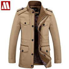Men's Fashion Jackets Collar Military Coat 3 Colors