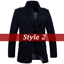 Men's Fashion Jackets Collar Military Coat 3 Colors